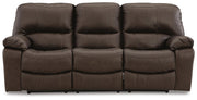 Ashley Furniture Leesworth living room set featuring a sofa and armchair with neutral upholstery and modern design.