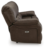 Ashley Furniture Leesworth living room set with sofa and loveseat, featuring neutral fabric and plush cushions.