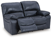 Ashley Furniture Leesworth living room set with open sectional sofa and matching ottoman, showcasing modern upholstery and stylish design.