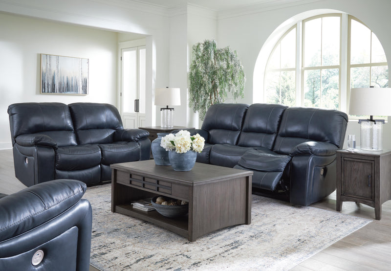 Ashley Furniture Leesworth living room set featuring a sofa and matching loveseat with neutral upholstery and stylish design.