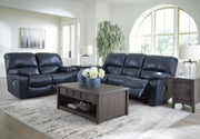 Ashley Furniture Leesworth living room set including sofa and armchair with modern fabric upholstery.