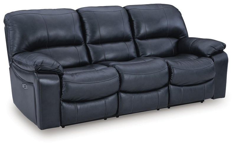 Ashley Furniture Leesworth living room set featuring a sofa and loveseat with beige upholstery and modern design.