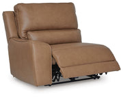Ashley Furniture DeepWakes power reclining sectional with chaise, shown from an angled open view highlighting plush seating and modern design.