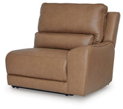 DeepWakes reclining sectional sofa chaise by Ashley Furniture, shown from an angled view with plush cushions and modern design.