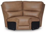 Ashley Furniture DeepWakes reclining sectional with storage console, featuring plush cushions and built-in storage in a modern design.