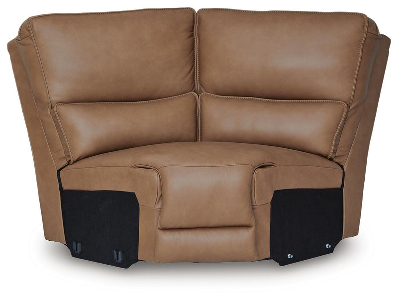 Ashley Furniture DeepWakes power reclining sectional with chaise, featuring plush cushions and modern design in a cozy living room setting.