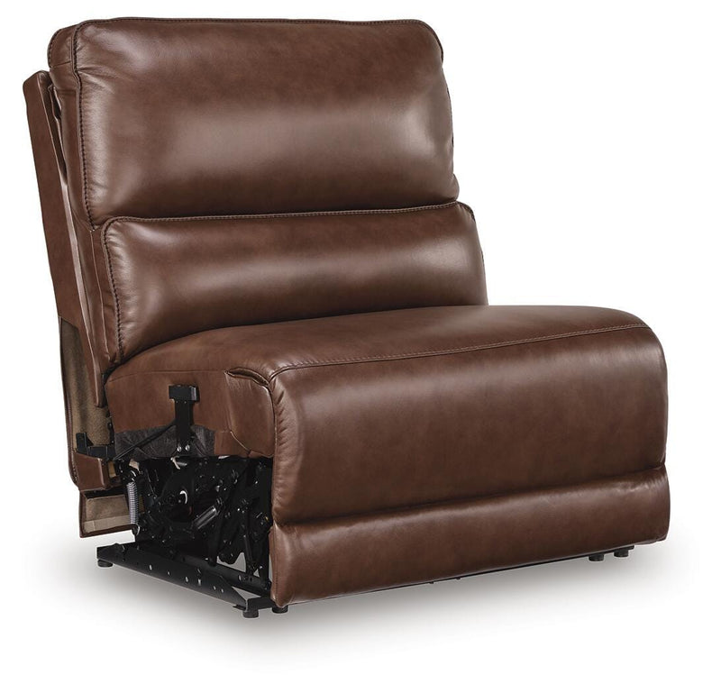 Ashley Furniture DeepWakes power reclining sectional with chaise, showing a stylish sectional sofa with reclining seats and chaise lounge.