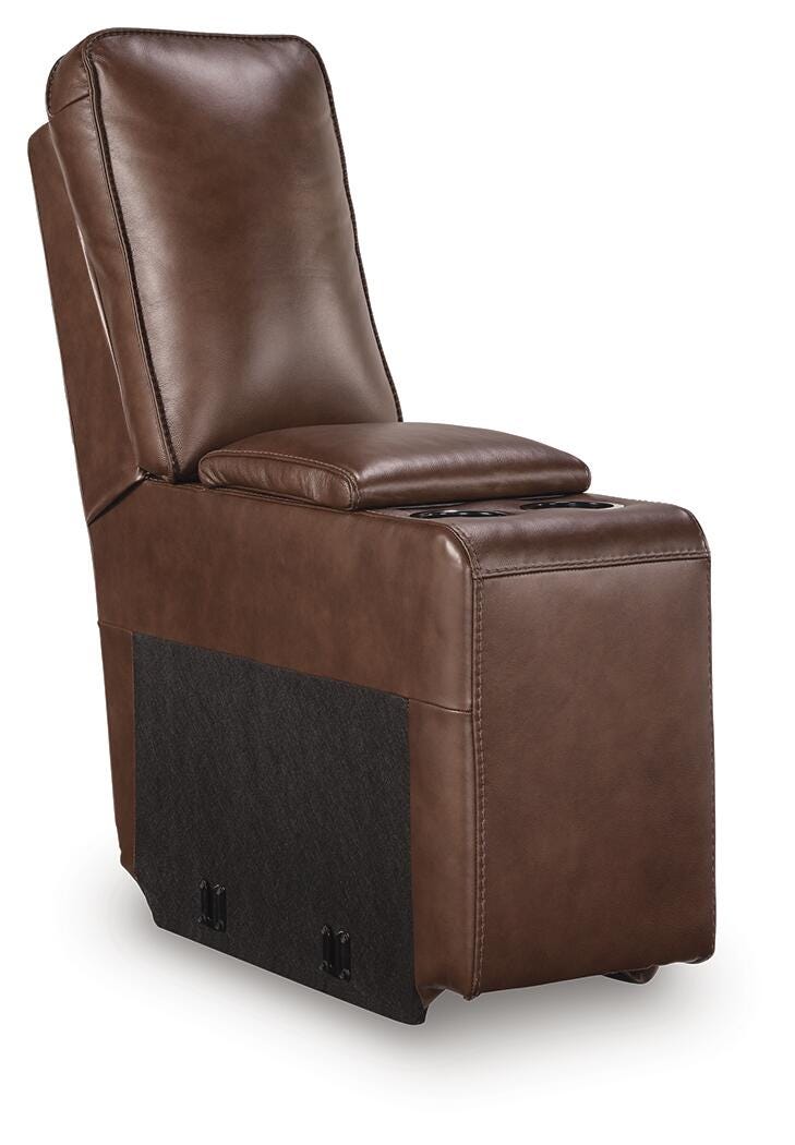 Ashley Furniture DeepWakes power reclining sectional with chaise, shown from an angled view, featuring plush upholstery and modern design.