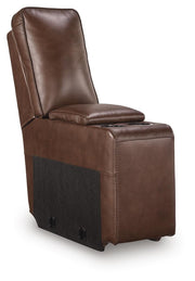Ashley Furniture DeepWakes Power Reclining Sectional with Chaise showing angled view of plush fabric and reclining features