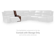 Ashley Furniture DeepWakes power reclining sectional with chaise, upholstered in dark fabric, featuring plush cushions and reclining seats.