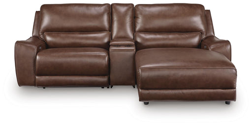Ashley Furniture DeepWakes power reclining sectional with chaise, showcasing plush cushions and modern design in a cozy living room.