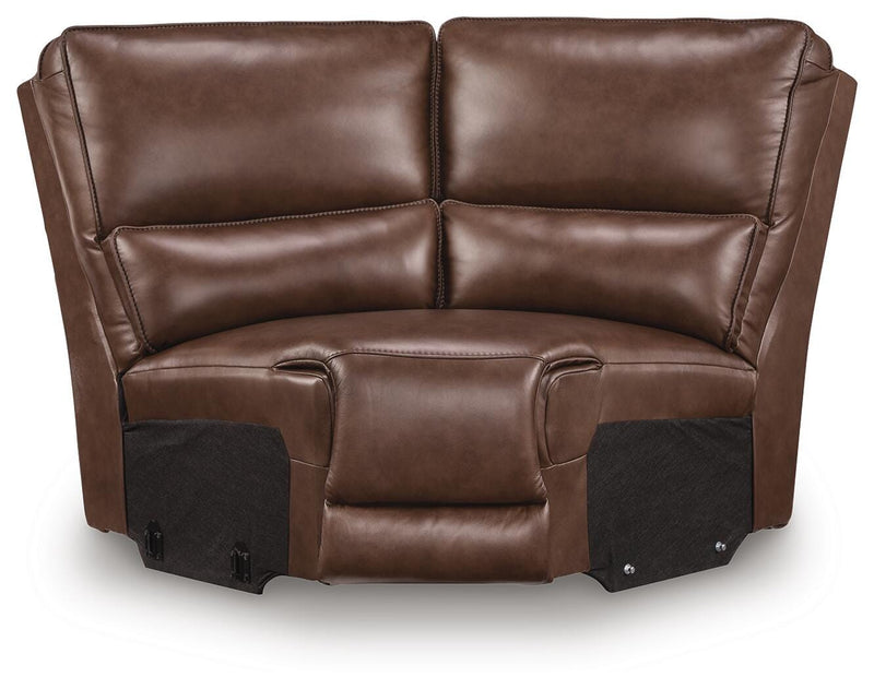 Ashley Furniture DeepWakes power reclining sectional with chaise, showing plush fabric, reclining seats, and modern design.