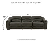 Ashley Furniture Center Line living room set with sofa, loveseat, and armchair in a modern fabric design.