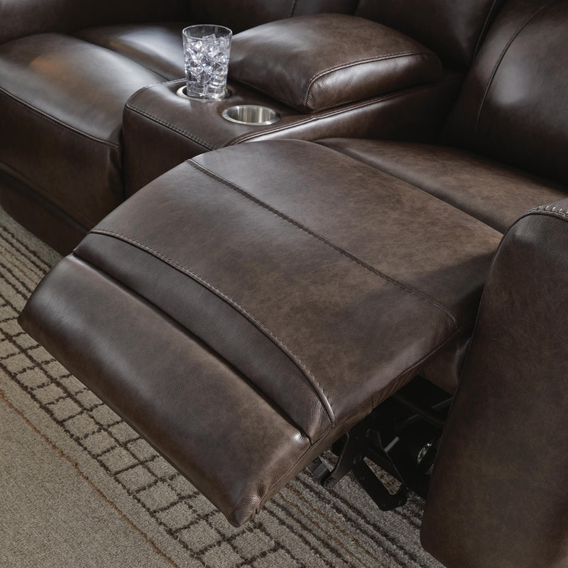 Ashley Furniture Crossplex Living Room Set showing a modern sofa and matching armchair in a stylish living room arrangement