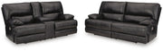 Ashley Furniture Mountainous Living Room Set with plush sofa and matching chairs, featuring neutral upholstery and modern design.