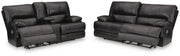 Ashley Furniture Mountainous Living Room Set with open sectional sofa and plush cushions in a cozy, modern design.