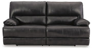Ashley Furniture Mountainous Living Room Set with plush sofas and armchairs, showcased from a front-head-on view.