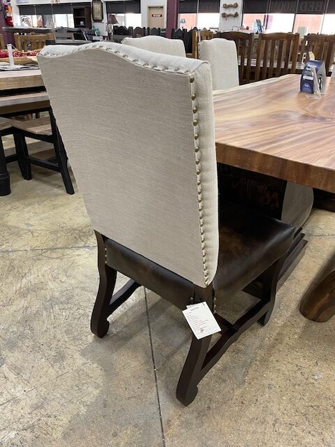 York Leather & Linen Chair Clearance Deal