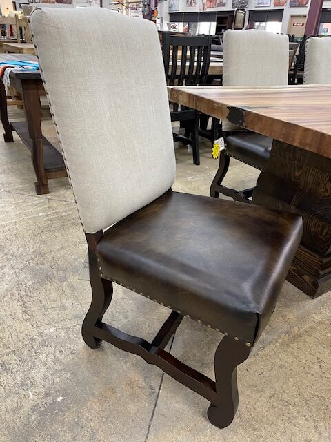 York Leather & Linen Chair Clearance Deal