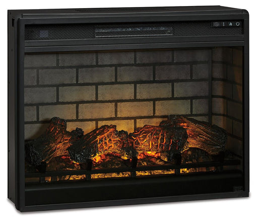 Wittenmyer 72-inch TV stand with electric fireplace by Ashley Furniture, featuring a modern design and warm flame display.