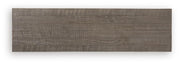 Ashley Furniture Havalance 67-inch TV stand with sleek top surface and storage compartments, crafted in a modern wood finish.