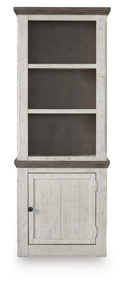 Ashley Furniture Havalance right pier cabinet with sleek finish and modern design, featuring storage compartments and decorative details.