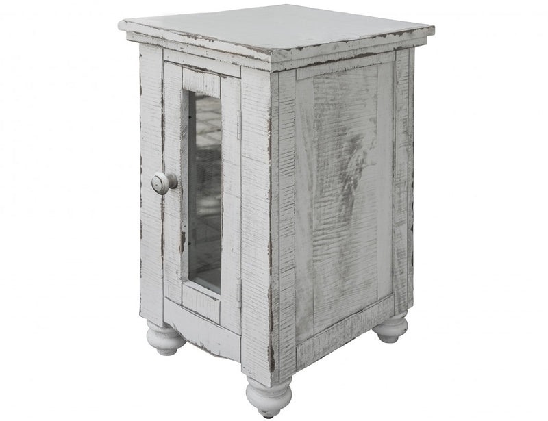 Aruba Coffee Table Collection - 1 Door, Chair Side Table w/ White finish
