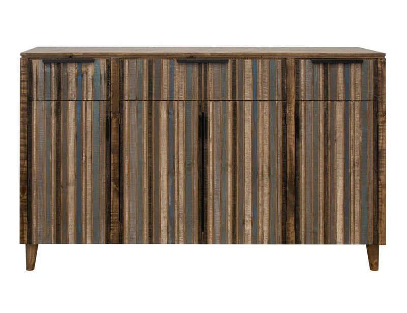 Tiza 3 Drawers, 4 Doors, Console Blue