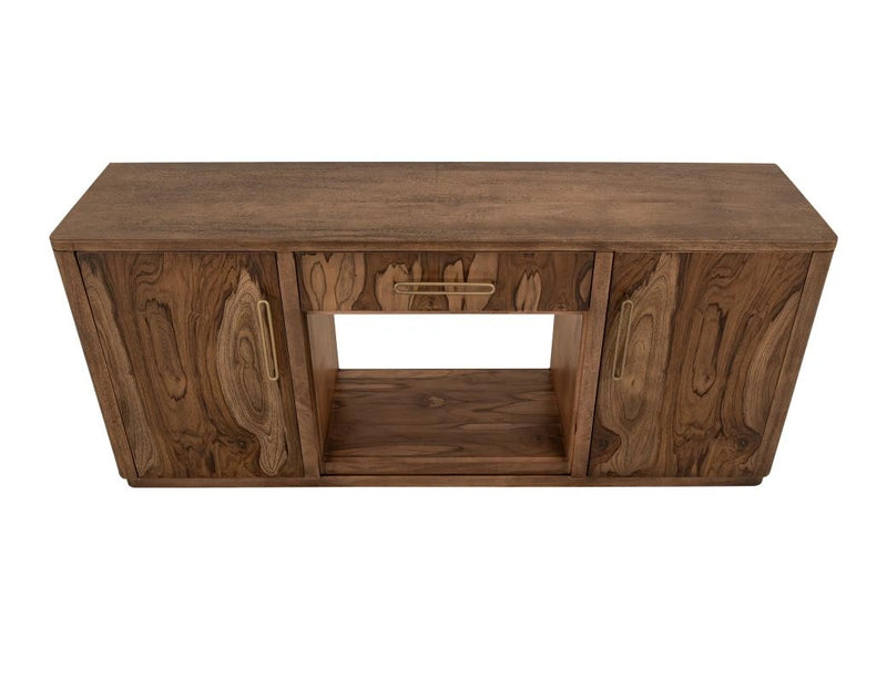 1 Drawer & 2 Door, TV Stand with Electric Fireplace Insert