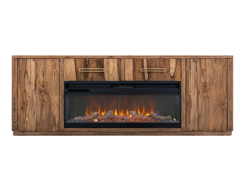 Balam Wall Unit, TV Stand 80" with Electric Fireplace insert