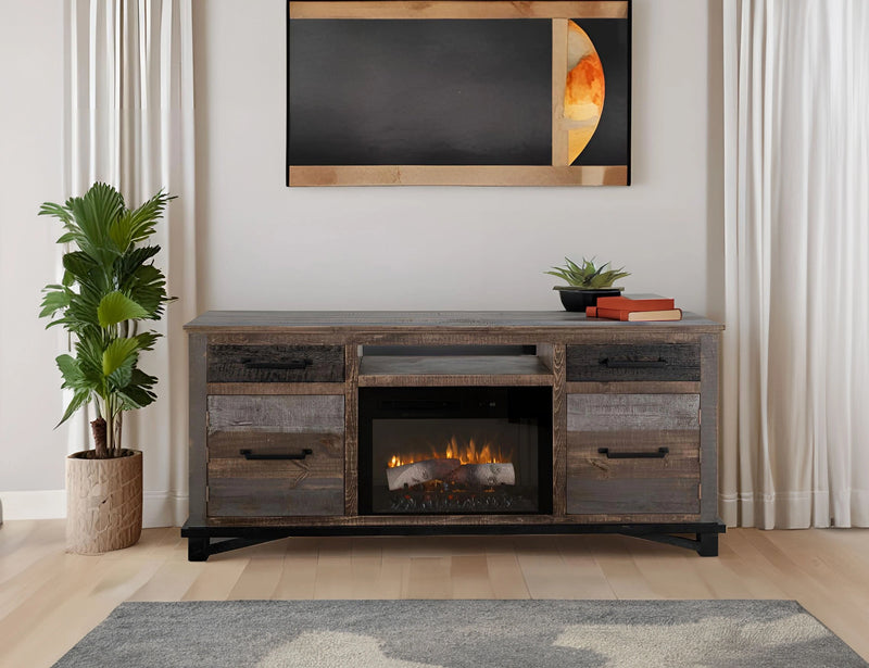 Loft Brown 70" Fireplace