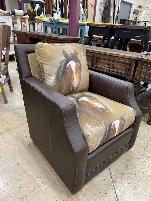 Mayo 2387 Series Swivel Chair Leather & Fabric Combo