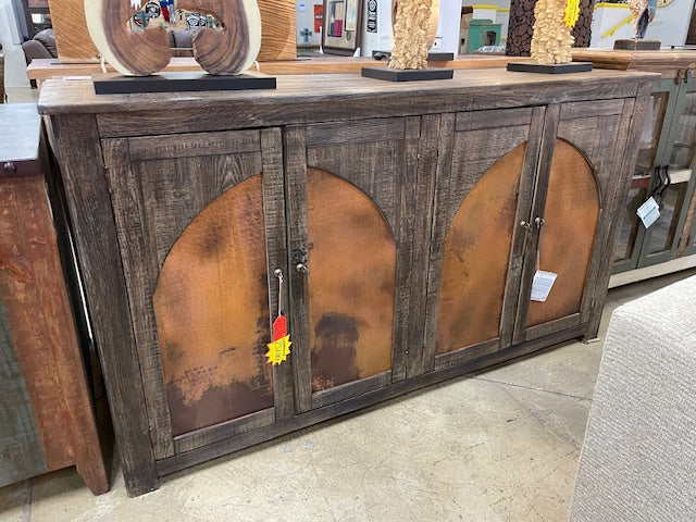 Blackburn Console with Hammered Copper Doors