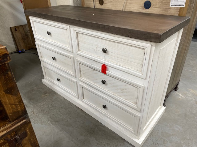 Solid Pine 6-Drawer Dresser Bay View Finish