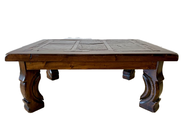 Ox Yoke Coffee Table w/Slate