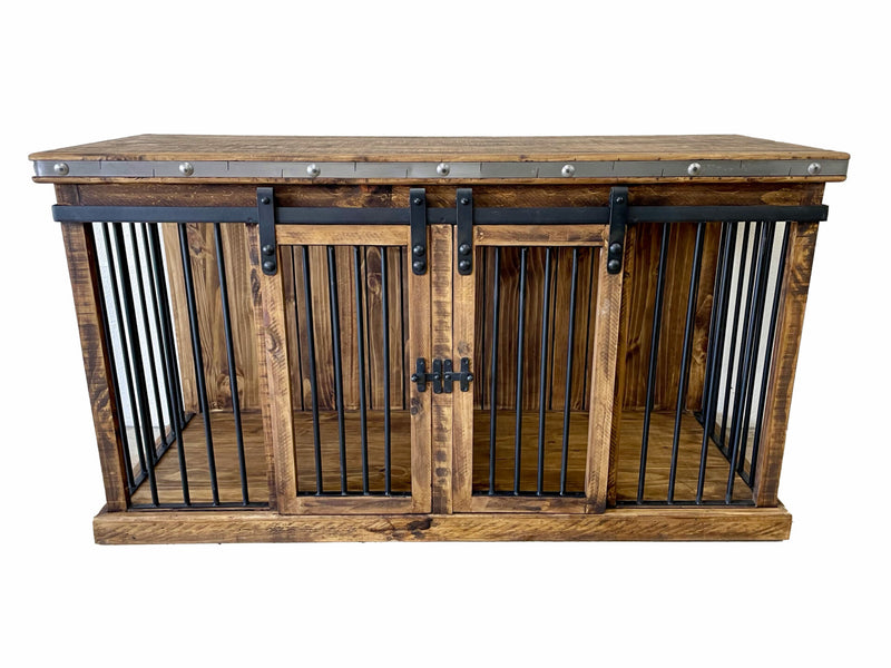 Distressed Dark Dog Crate