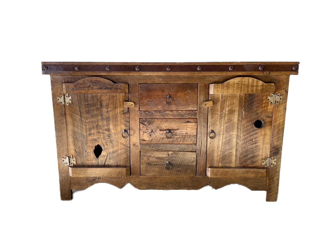 60" Gothic Buffet: Authentic Mexican Sideboard
