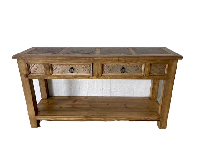 Tin Sofa Table: Rustic Credenza