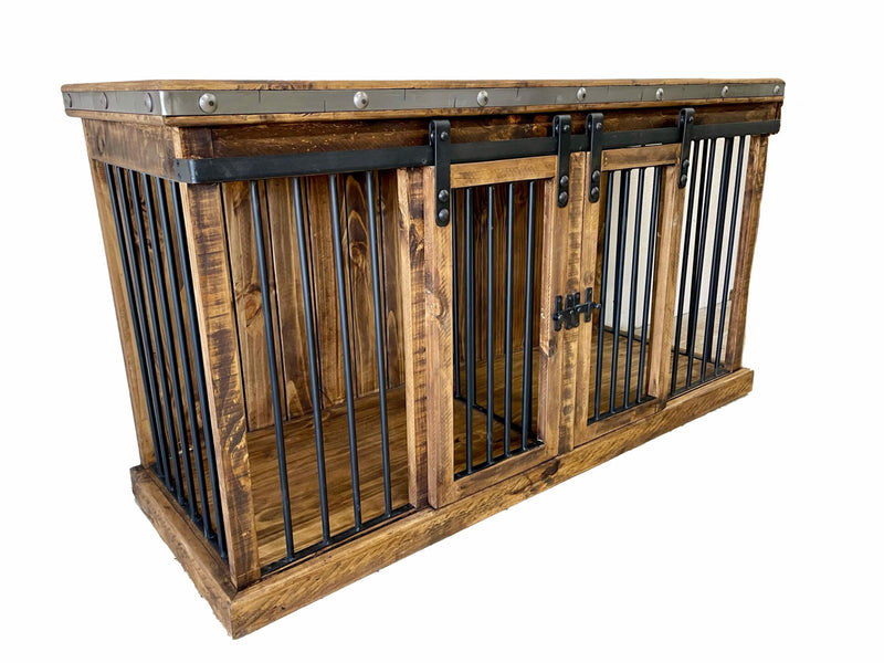 Distressed Dark Dog Crate