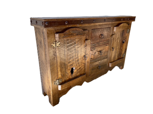 60" Gothic Buffet: Authentic Mexican Sideboard