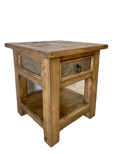 Fancy Tin End Table