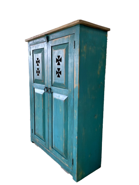 Cross Double Jelly Cabinet: Rustic Charm Meets Functionality