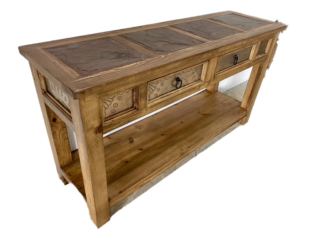 Tin Sofa Table: Rustic Credenza