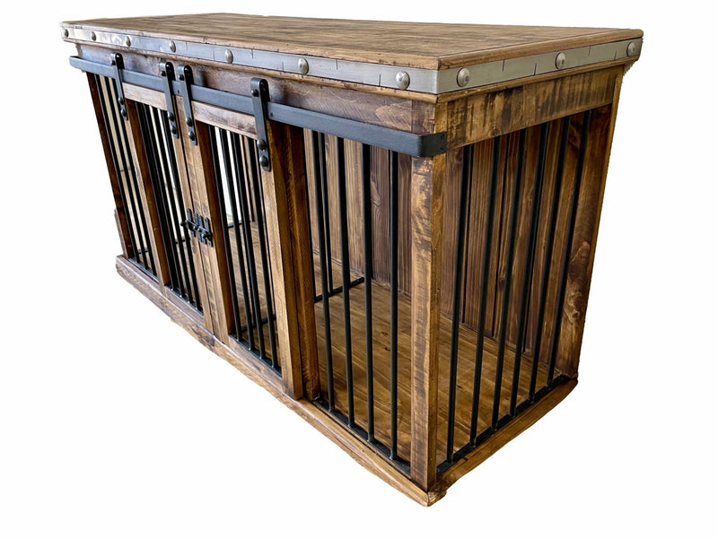 Distressed Dark Dog Crate