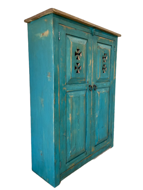 Cross Double Jelly Cabinet: Rustic Charm Meets Functionality