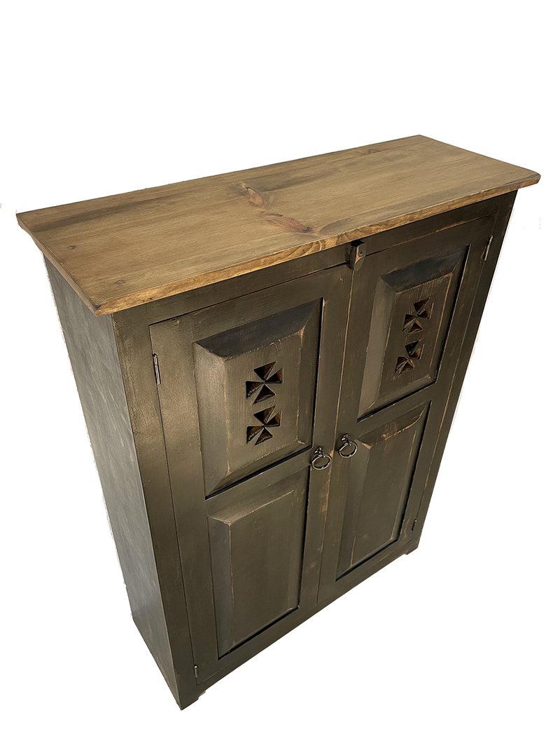 Cross Double Jelly Cabinet in Black: A Timeless Addition to Your Home