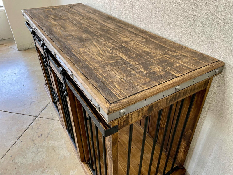 Distressed Dark Dog Crate