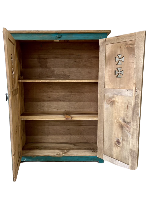 Cross Double Jelly Cabinet: Rustic Charm Meets Functionality