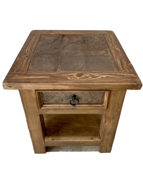 Fancy Tin End Table