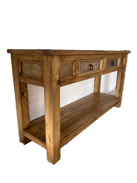 Tin Sofa Table: Rustic Credenza